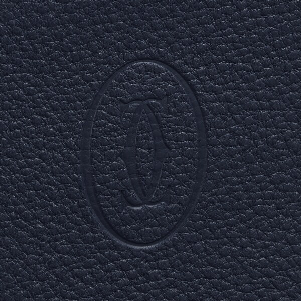 Must de Cartier公文包，小号款 海军蓝色小牛皮，镀钯饰面