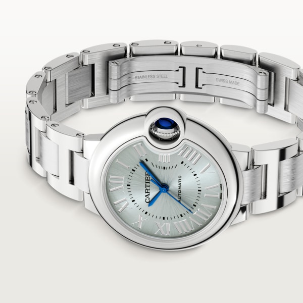 Ballon Bleu de Cartier watch 33 mm, automatic movement, steel