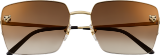 Panthère de Cartier sunglasses Smooth golden-finish metal, graduated brown lenses with golden flash