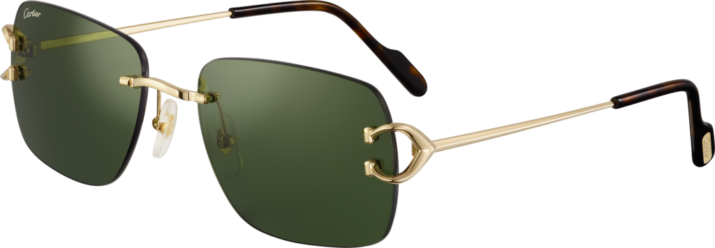 Signature C de Cartier sunglassesSmooth golden-finish metal, green lenses