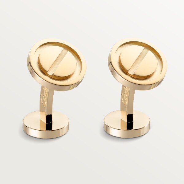 Love cufflinks Yellow gold