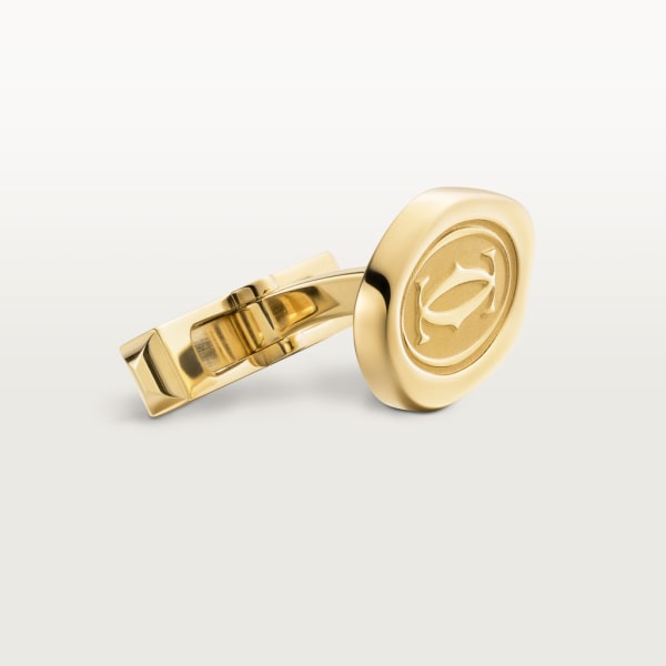 Wax seal motif cufflinks Gold