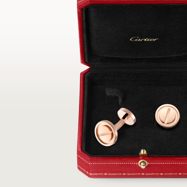 Love cufflinks Rose gold