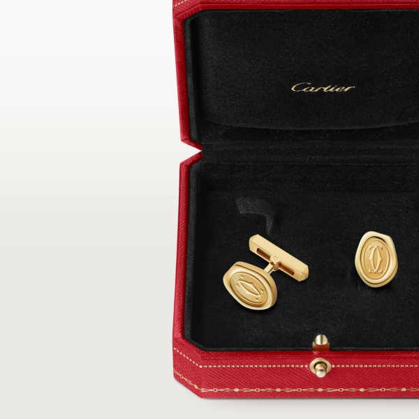 Wax seal motif cufflinks Gold