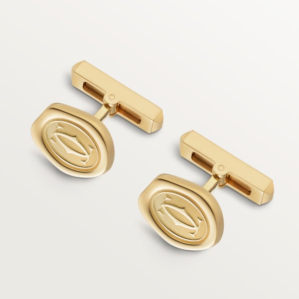 Wax seal motif cufflinks Gold