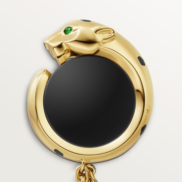 Panthère de Cartier卡地亚猎豹系列口袋珠宝 黄金，缟玛瑙，沙弗莱石和黑漆