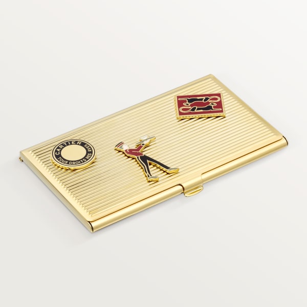 Diabolo de Cartier card holder Lacquered golden-finish metal