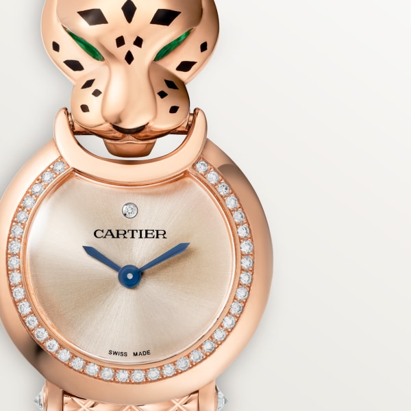 La Panthère de Cartier 腕表 小号表款，石英机芯，18K玫瑰金，钻石