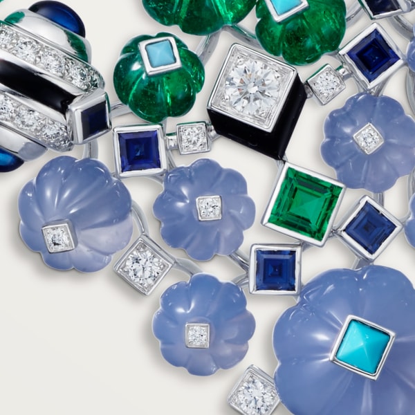 Creative系列项链 白金，祖母绿，蓝玉髓，蓝宝石，缟玛瑙，绿松石，钻石