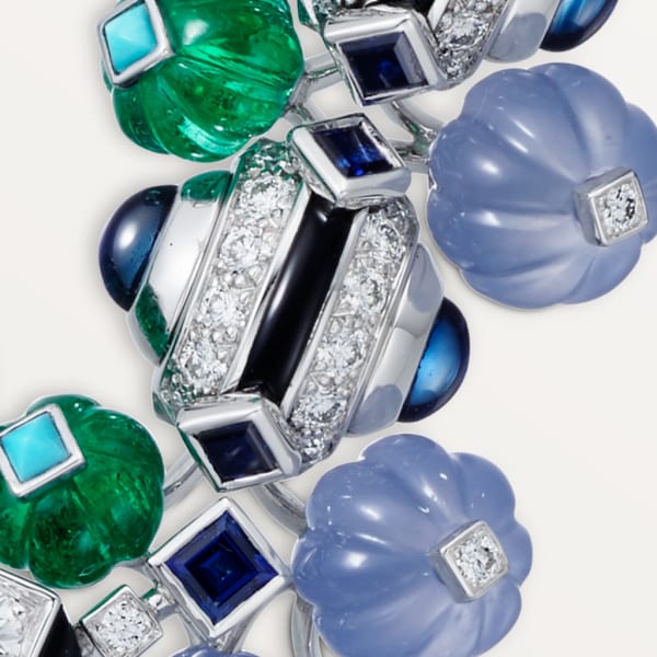 Creative系列项链 白金，祖母绿，蓝玉髓，蓝宝石，缟玛瑙，绿松石，钻石