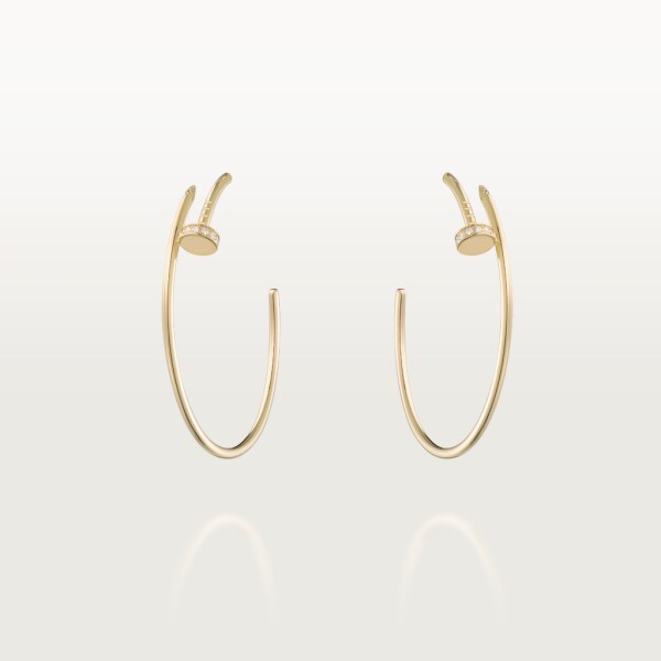 Juste un Clou earrings Yellow gold, diamonds