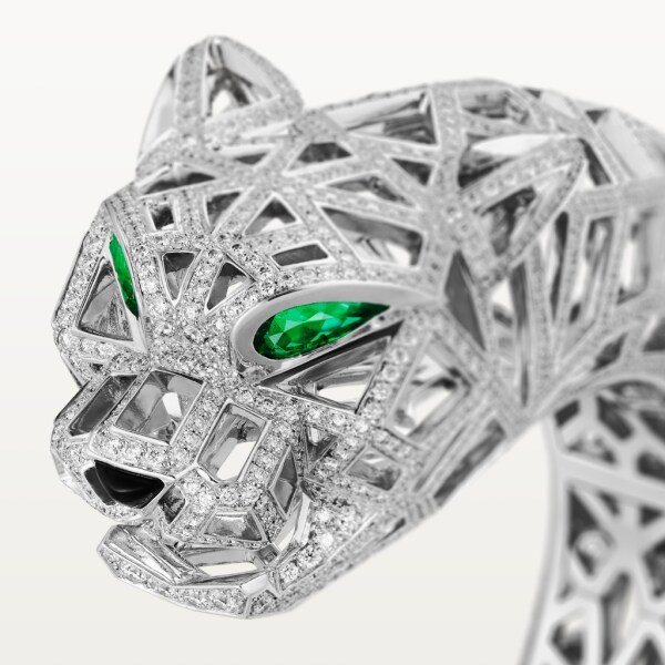 Panthère de Cartier bracelet White gold, onyx, emeralds, diamonds