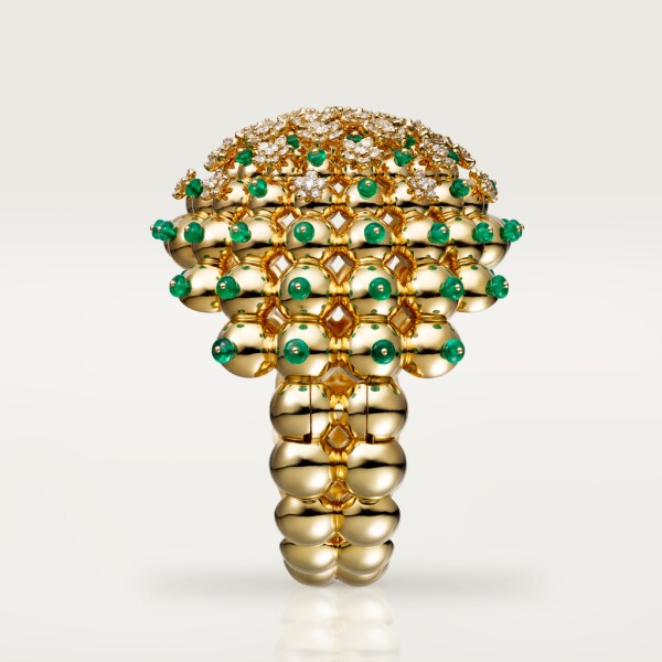 Cactus de Cartier bracelet Yellow gold, emeralds, diamonds