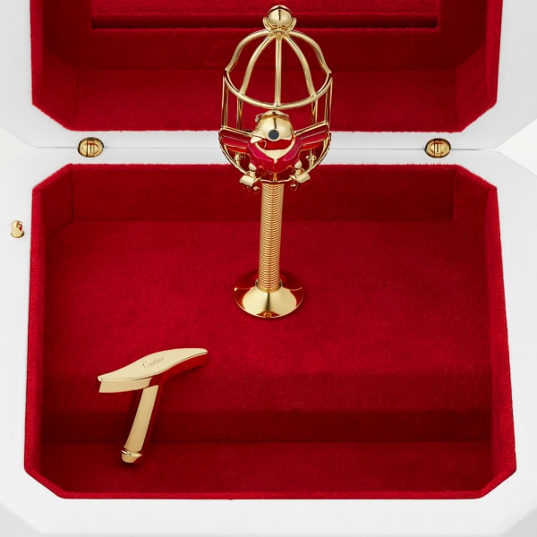 Diabolo de Cartier music box Lacquered wood and lacquered gold-finish metal