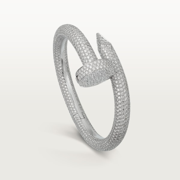 Juste un Clou Bracelet, Large Model White gold, diamonds