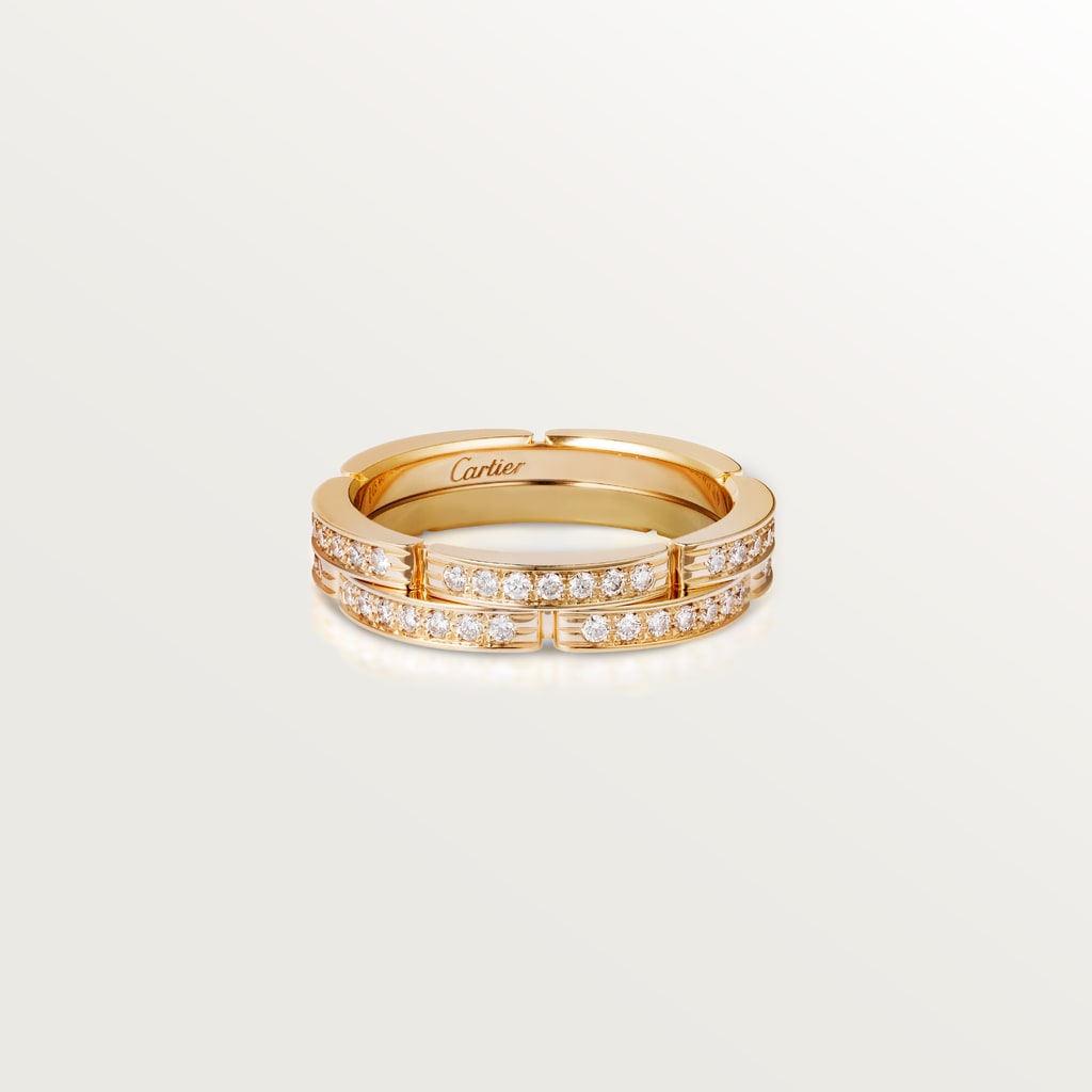 Maillon Panthère wedding bandYellow gold, diamonds