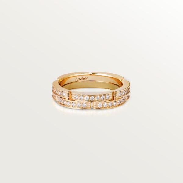 CRB4216000 Maillon Panthère fine wedding ring, half diamond
