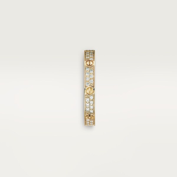 Love ring, small model Yellow gold, diamonds