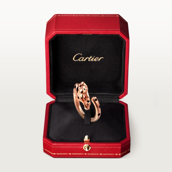 Panthère de Cartier ring Rose gold, tsavorite garnets, onyx