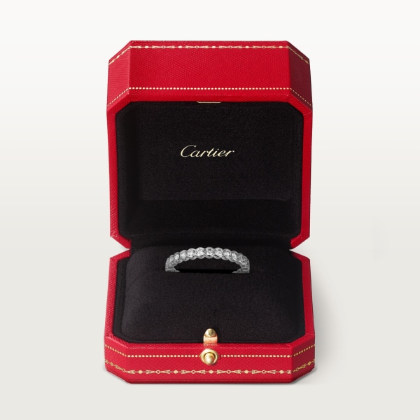 Broderie de Cartier结婚对戒 白金，钻石