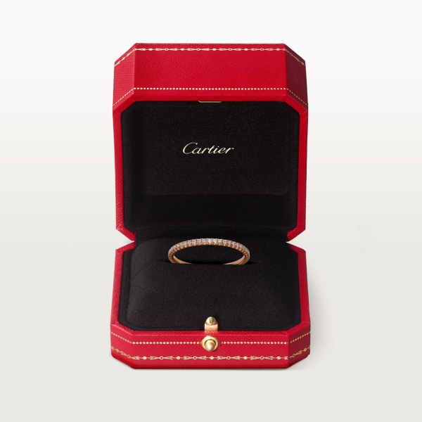 Étincelle de Cartier结婚对戒 玫瑰金，钻石