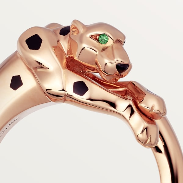 Panthère de Cartier ring Rose gold, tsavorite garnets, onyx