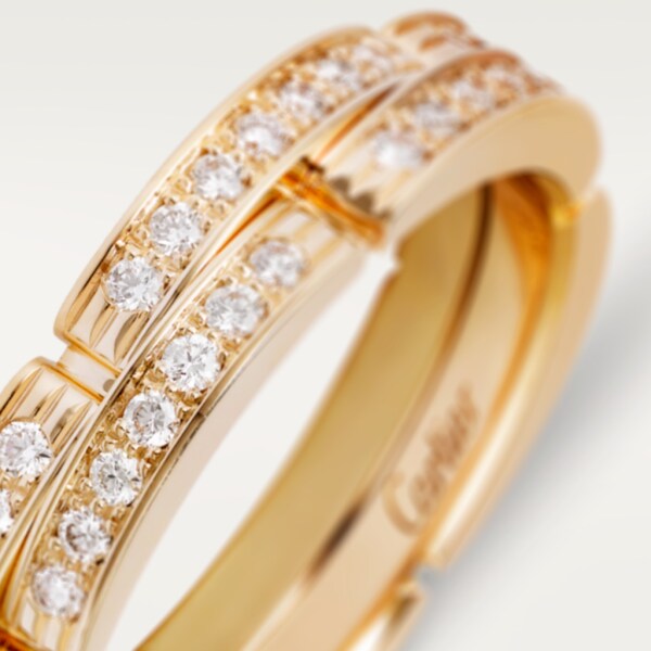 Maillon Panthère wedding band Yellow gold, diamonds