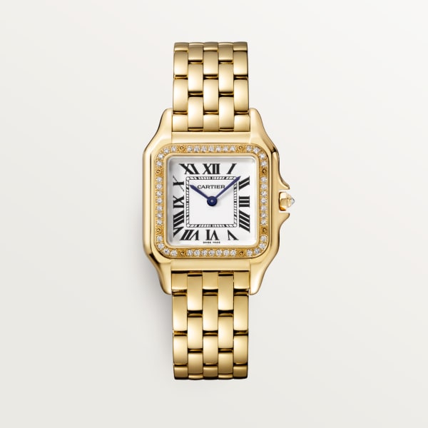 Panthère de Cartier watch Medium model, quartz movement, yellow gold, diamonds