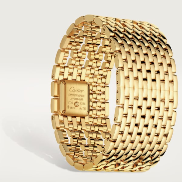 Panthère de Cartier watch Cuff, quartz movement, yellow gold