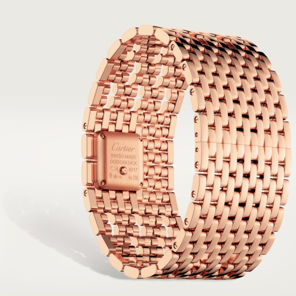 Panthère de Cartier watch Cuff, quartz movement, rose gold, diamonds