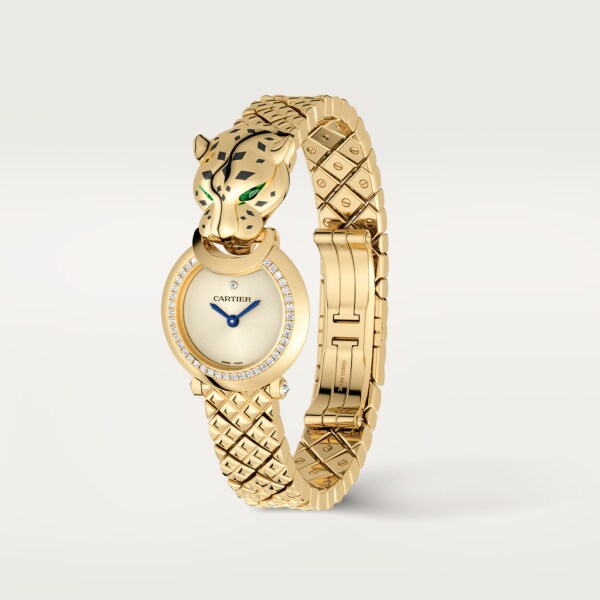 La Panthère de Cartier watch Small model, quartz movement, yellow gold, diamonds