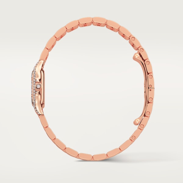 Panthère de Cartier watch Mini model, quartz movement, rose gold, diamonds