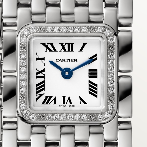 Panthère de Cartier watch Cuff, quartz movement, white gold, diamonds