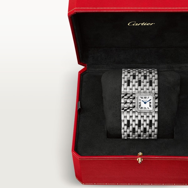 Panthère de Cartier watch Cuff, quartz movement, white gold, diamonds