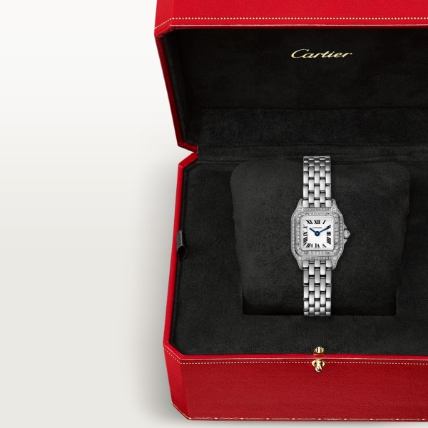 Panthère de Cartier腕表 迷你表款，石英机芯，18K白金
