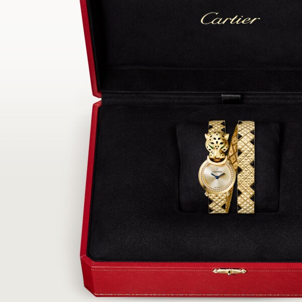 La Panthère de Cartier watch 23.6 mm, yellow gold, diamonds