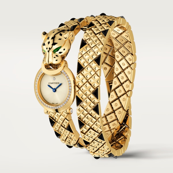 La Panthère de Cartier watch 23.6 mm, yellow gold, diamonds