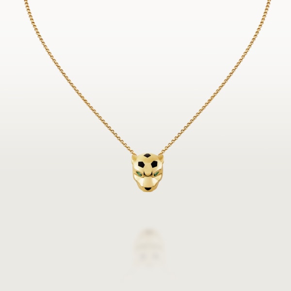 Panthère de Cartier卡地亚猎豹项链 黄金，缟玛瑙，沙弗莱石榴石