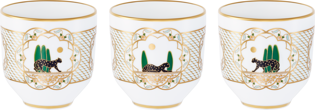 Panthère de Cartier卡地亚猎豹茶杯三件套陶瓷