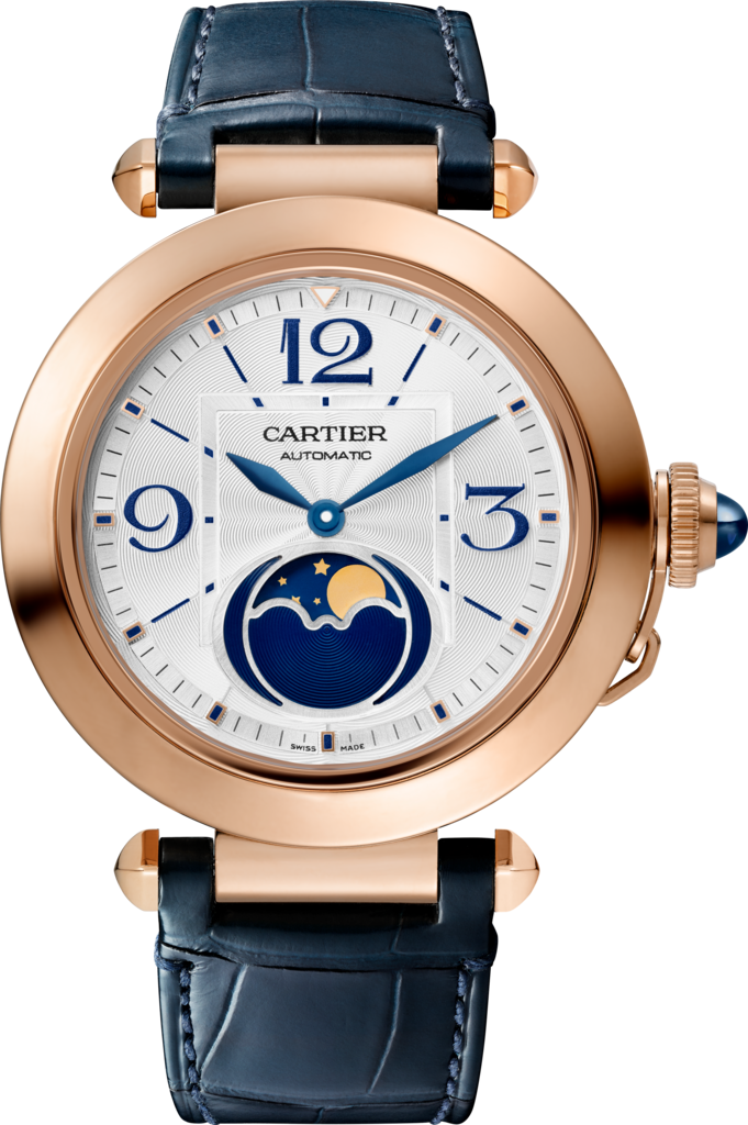 Pasha de Cartier watch41 mm, automatic movement, rose gold, interchangeable leather straps