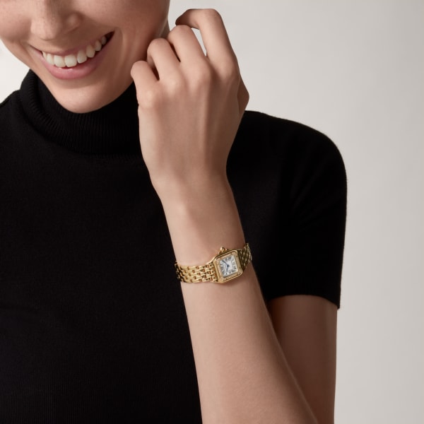 Panthère de Cartier watch, small model Small model, quartz movement, yellow gold, diamonds