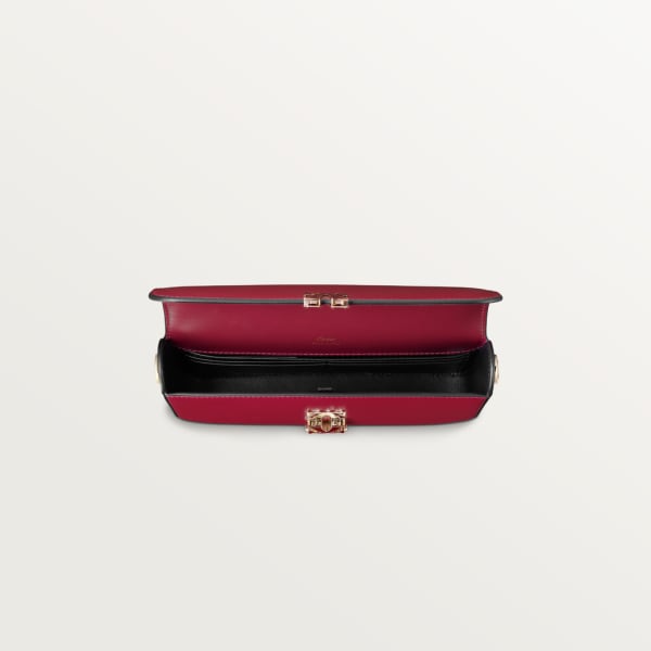 迷你链条手袋，C de Cartier系列 樱桃红色小牛皮，金色与樱桃红色珐琅饰面