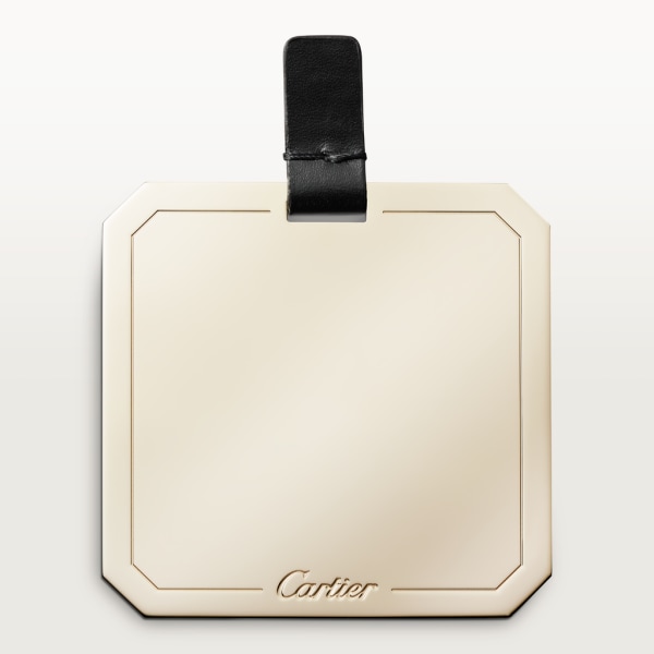 Double C de Cartier链条手袋，迷你款 黑色小牛皮，金色与黑色珐琅饰面
