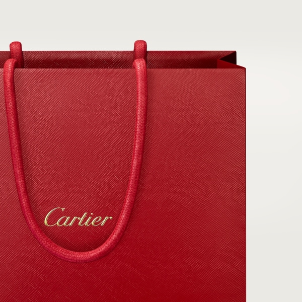 Must de Cartier中号款饰品托盘 黑色和酒红色小牛皮