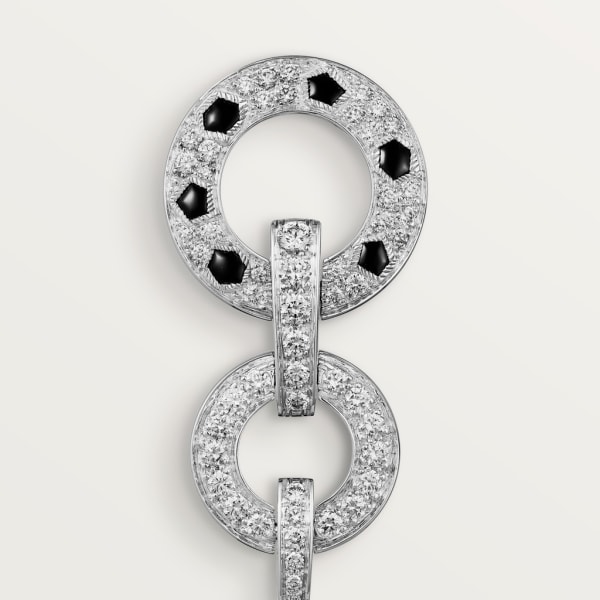 Panthère de Cartier耳环 白金，缟玛瑙，钻石
