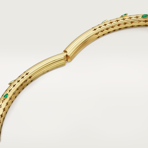 Cactus de Cartier necklace Yellow gold, emeralds, rubies, diamonds
