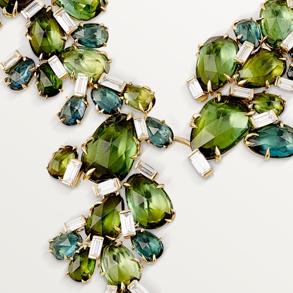 Cactus de Cartier necklace Yellow gold, tourmalines, diamonds