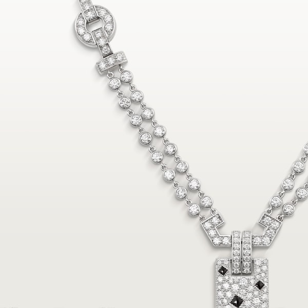 Panthère de Cartier项链 White gold, onyx, emeralds, diamonds