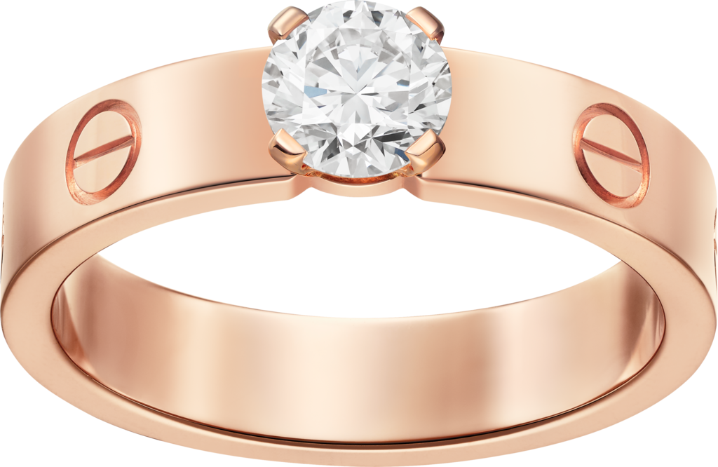 Cartier love hotsell solitaire ring price