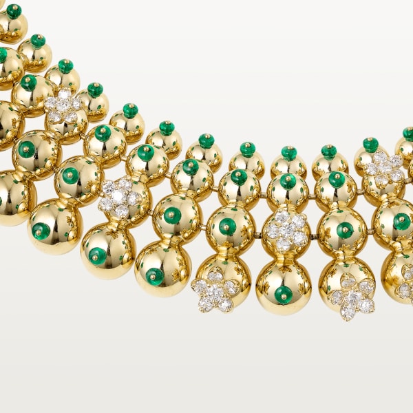 Cactus de Cartier necklace Yellow gold, emeralds, diamonds